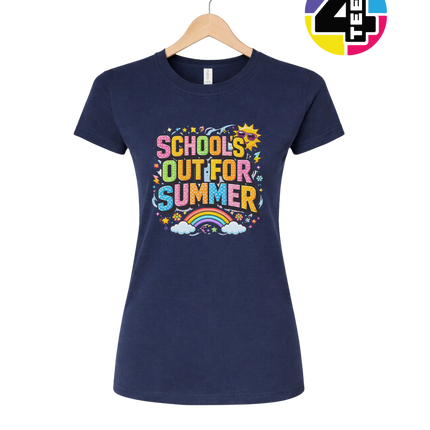 School's Out For Summer Rainbow Women's Tee