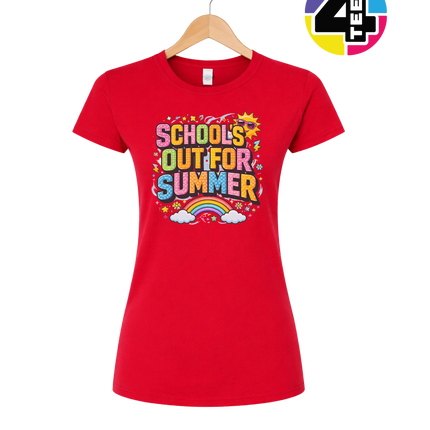 School's Out For Summer Rainbow Women's Tee