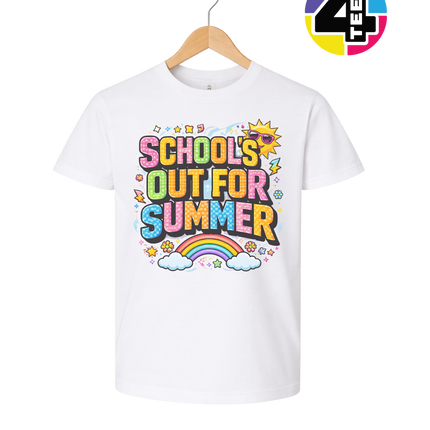 School's Out For Summer Rainbow Youth Tee