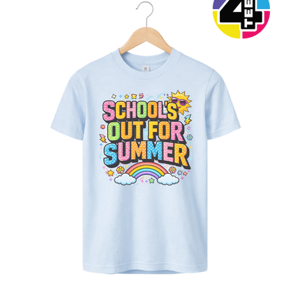 School's Out For Summer Rainbow Youth Tee