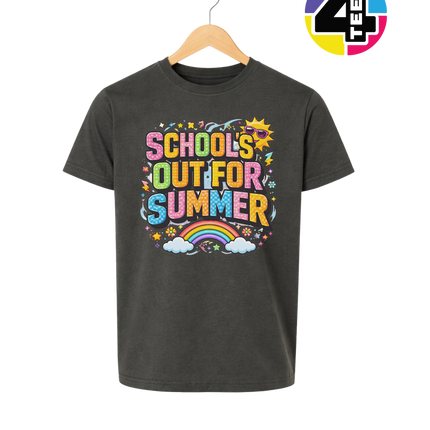 School's Out For Summer Rainbow Youth Tee