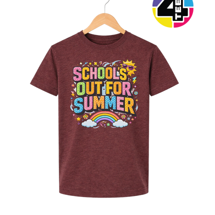 School's Out For Summer Rainbow Youth Tee