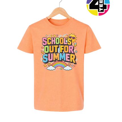 School's Out For Summer Rainbow Youth Tee