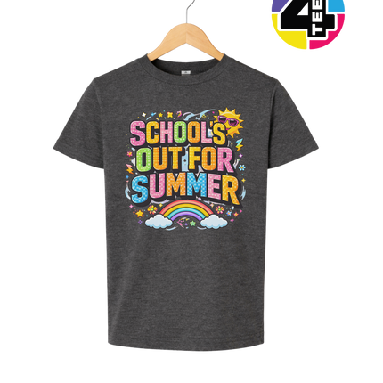 School's Out For Summer Rainbow Youth Tee