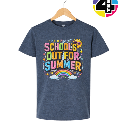 School's Out For Summer Rainbow Youth Tee