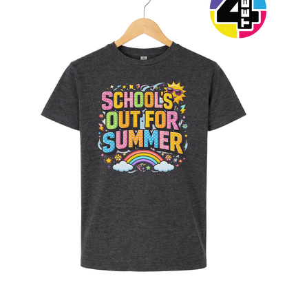 School's Out For Summer Rainbow Youth Tee