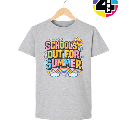 School's Out For Summer Rainbow Youth Tee