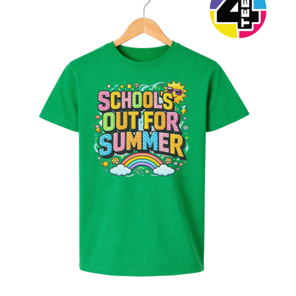 School's Out For Summer Rainbow Youth Tee