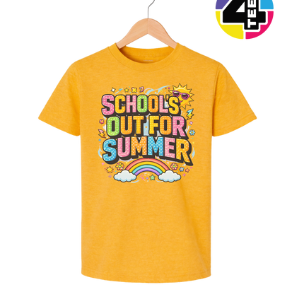 School's Out For Summer Rainbow Youth Tee