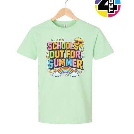 School's Out For Summer Rainbow Youth Tee
