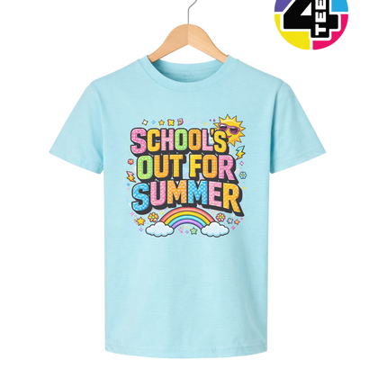 School's Out For Summer Rainbow Youth Tee
