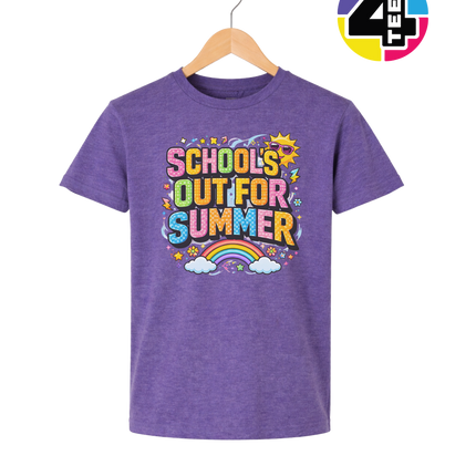 School's Out For Summer Rainbow Youth Tee