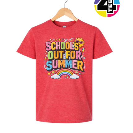 School's Out For Summer Rainbow Youth Tee