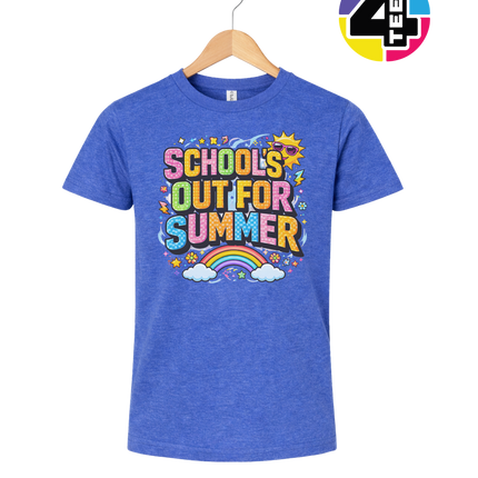 School's Out For Summer Rainbow Youth Tee