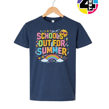 School's Out For Summer Rainbow Youth Tee