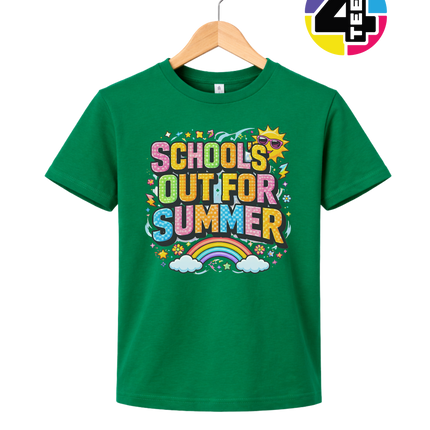 School's Out For Summer Rainbow Youth Tee