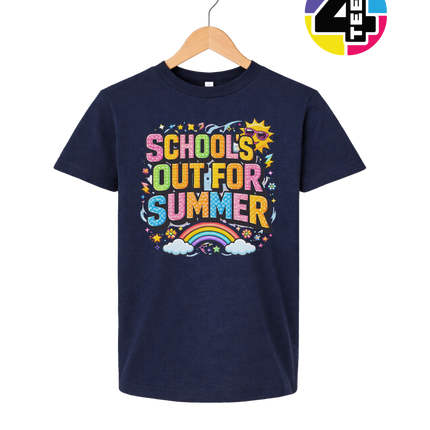 School's Out For Summer Rainbow Youth Tee
