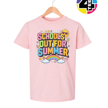 School's Out For Summer Rainbow Youth Tee
