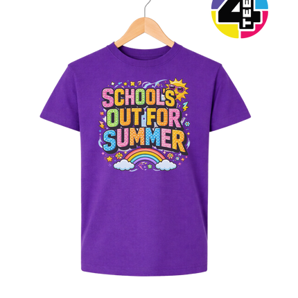 School's Out For Summer Rainbow Youth Tee