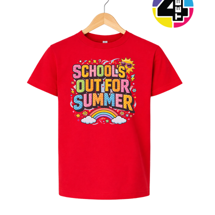 School's Out For Summer Rainbow Youth Tee