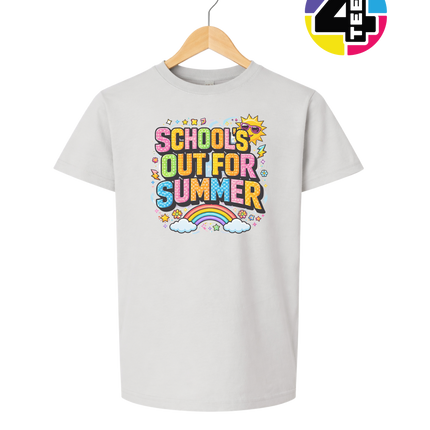 School's Out For Summer Rainbow Youth Tee