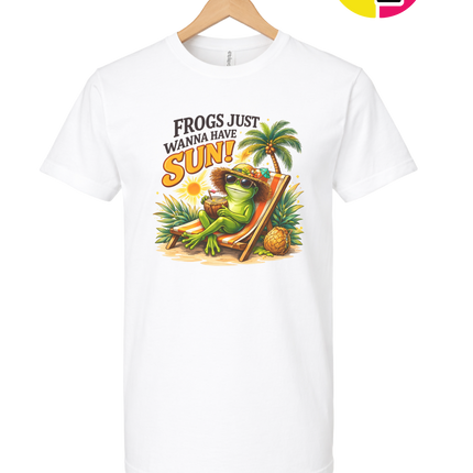 Summer Frog Just Wanna Have Fun Tee