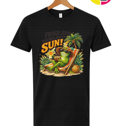 Summer Frog Just Wanna Have Fun Tee