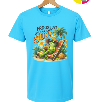 Summer Frog Just Wanna Have Fun Tee