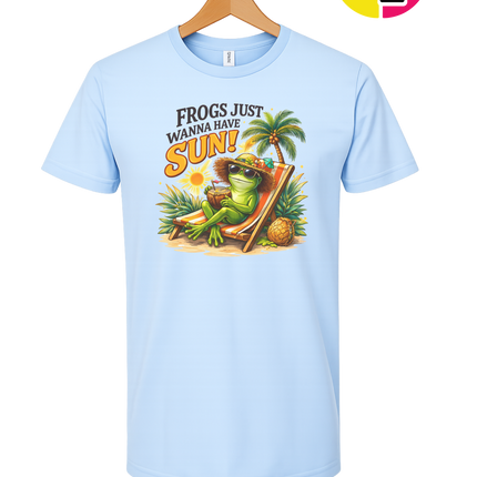 Summer Frog Just Wanna Have Fun Tee