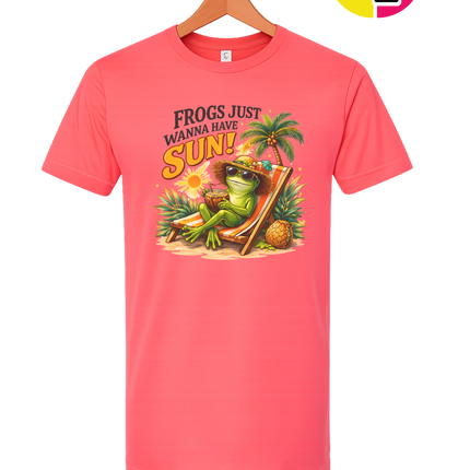 Summer Frog Just Wanna Have Fun Tee