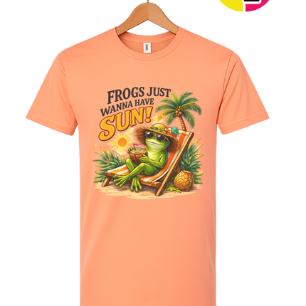 Summer Frog Just Wanna Have Fun Tee