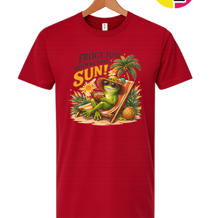 Summer Frog Just Wanna Have Fun Tee