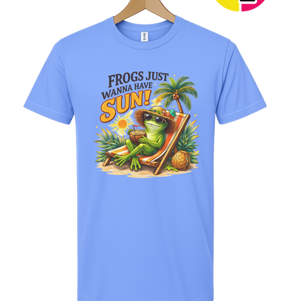 Summer Frog Just Wanna Have Fun Tee