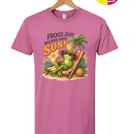 Summer Frog Just Wanna Have Fun Tee