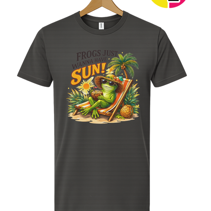Summer Frog Just Wanna Have Fun Tee