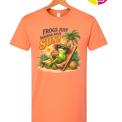 Summer Frog Just Wanna Have Fun Tee