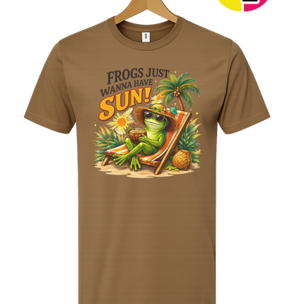 Summer Frog Just Wanna Have Fun Tee