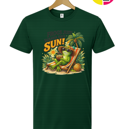 Summer Frog Just Wanna Have Fun Tee