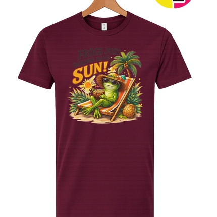 Summer Frog Just Wanna Have Fun Tee