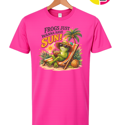 Summer Frog Just Wanna Have Fun Tee