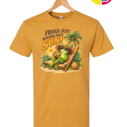 Summer Frog Just Wanna Have Fun Tee