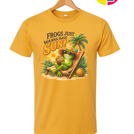 Summer Frog Just Wanna Have Fun Tee