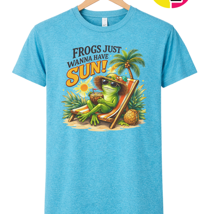 Summer Frog Just Wanna Have Fun Tee