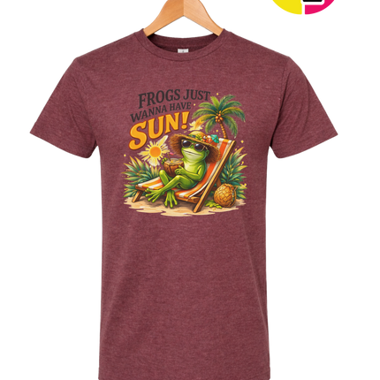 Summer Frog Just Wanna Have Fun Tee