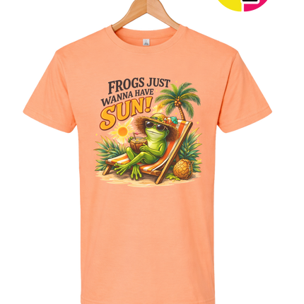 Summer Frog Just Wanna Have Fun Tee