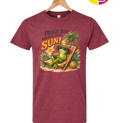 Summer Frog Just Wanna Have Fun Tee