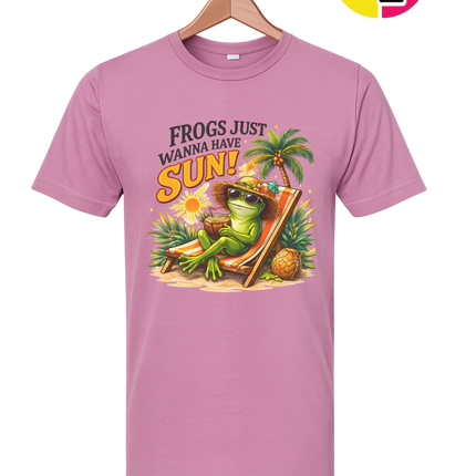 Summer Frog Just Wanna Have Fun Tee