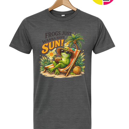 Summer Frog Just Wanna Have Fun Tee