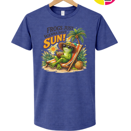 Summer Frog Just Wanna Have Fun Tee