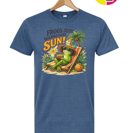 Summer Frog Just Wanna Have Fun Tee